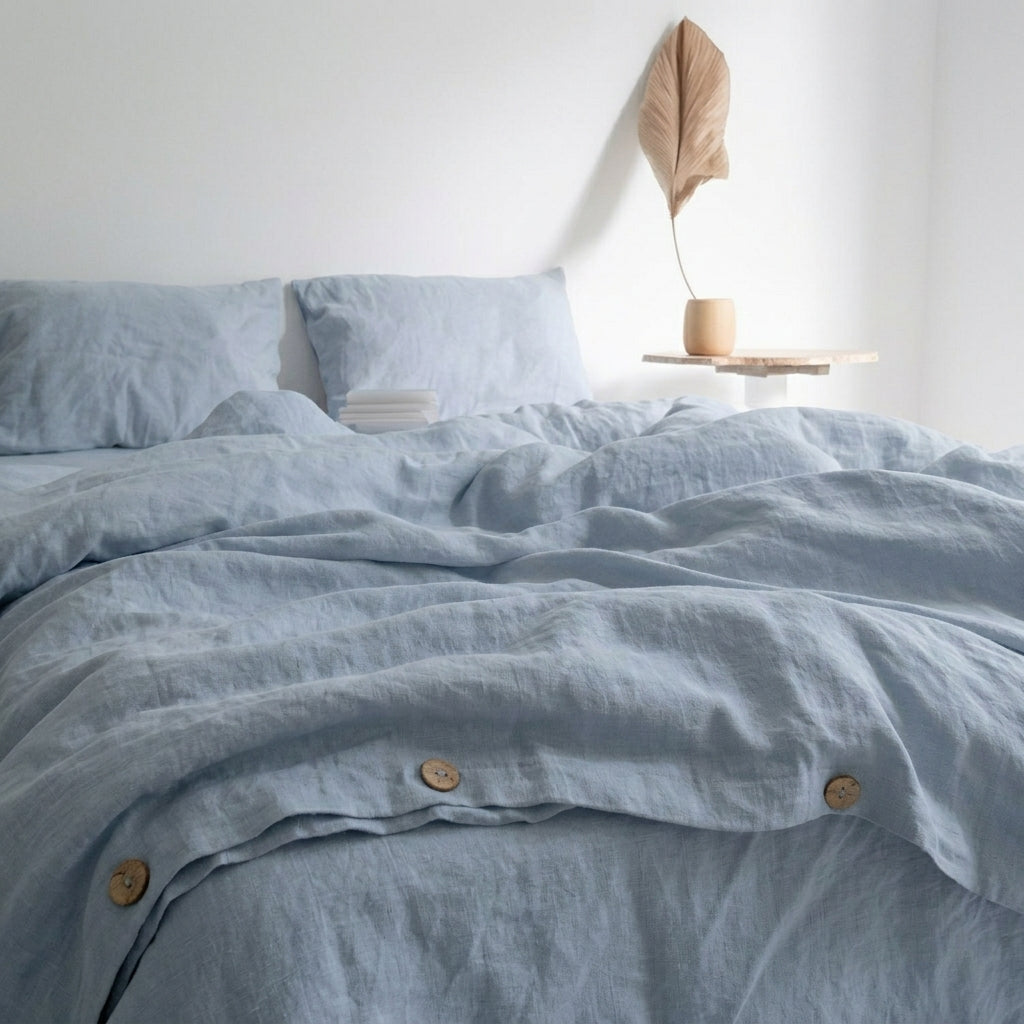 Chambord Linen Set | 100% French Linen Duvet Cover Set - Luxury Washed Linen Bedding