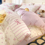 Cotton Bedding Set - Soft Breathable Premium 4-Piece Bed Sheet Set