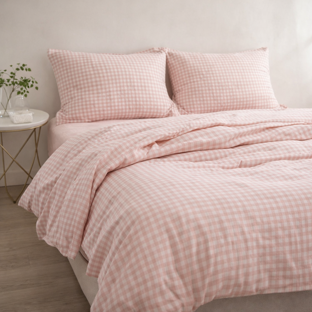 100% French Linen 4 Piece Duvet Cover Set - Luxury Washed Linen Bedding with Fitted Sheet