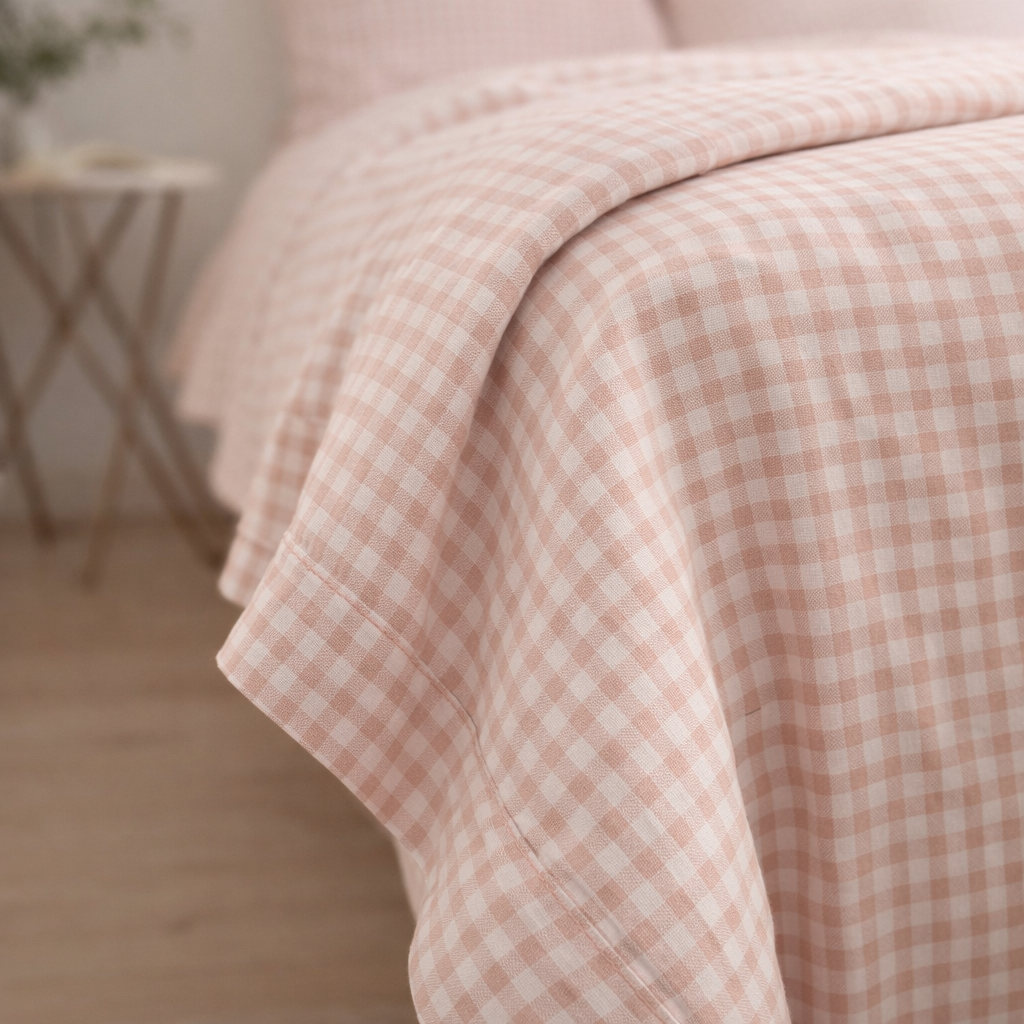 100% French Linen 4 Piece Duvet Cover Set - Luxury Washed Linen Bedding with Fitted Sheet