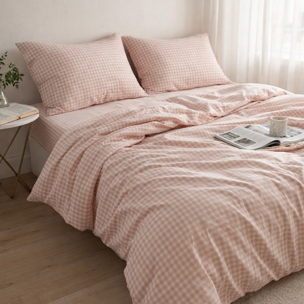 100% French Linen 4 Piece Duvet Cover Set - Luxury Washed Linen Bedding with Fitted Sheet