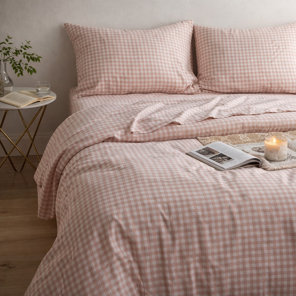 100% French Linen 4 Piece Duvet Cover Set - Luxury Washed Linen Bedding with Fitted Sheet