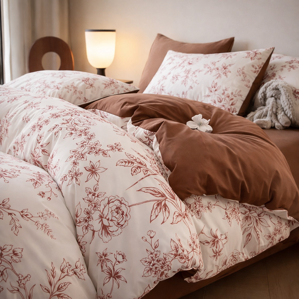 Cotton Bedding Set - Soft Breathable Premium 4-Piece Bed Sheet Set