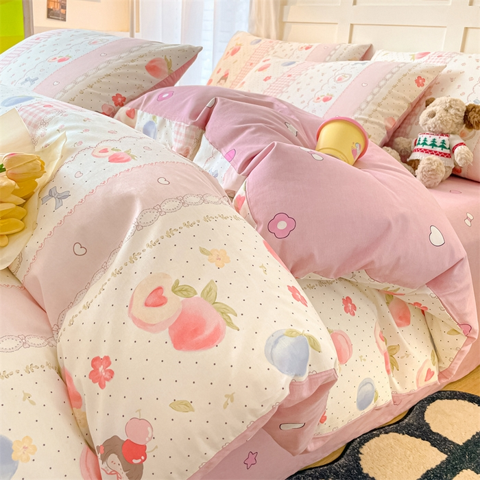 Cotton Bedding Set - Soft Breathable Premium 4-Piece Bed Sheet Set