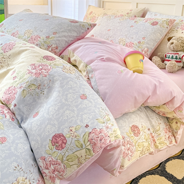 Cotton Bedding Set - Soft Breathable Premium 4-Piece Bed Sheet Set