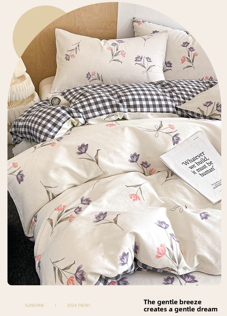 Cotton Bedding Set - Soft Breathable Premium 4-Piece Bed Sheet Set