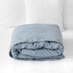 100% French Linen 4 Piece Duvet Cover Set - Luxury Washed Linen Bedding with Fitted Sheet