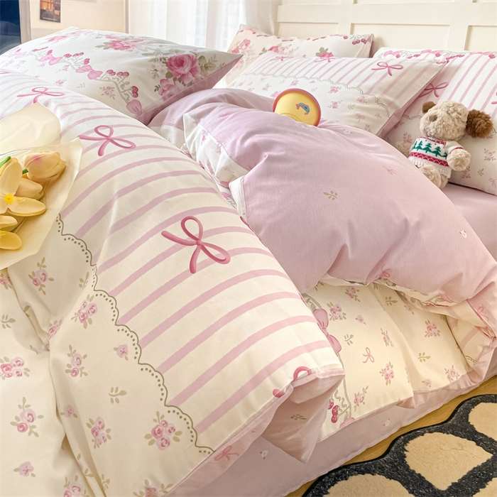 Cotton Bedding Set - Soft Breathable Premium 4-Piece Bed Sheet Set