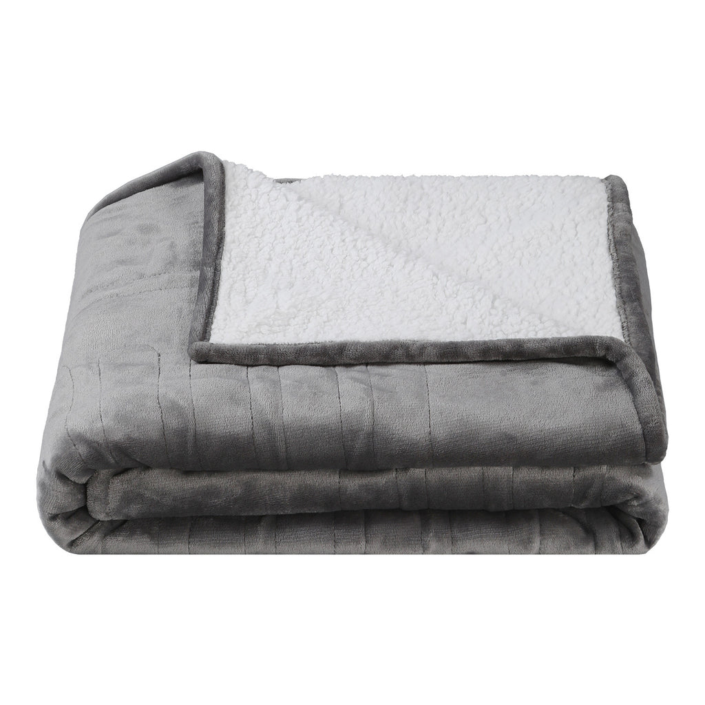 Adjustable Heated Electric Blanket - Soft Wool Fabric Warming Throw