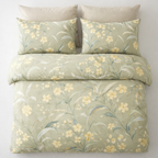 Blanc Cotton Set | Premium Cotton Duvet Cover Set, 4-Piece Soft Breathable Hotel Bedding - Light Beauty