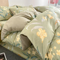 Blanc Cotton Set | Premium Cotton Duvet Cover Set, 4-Piece Soft Breathable Hotel Bedding - Light Beauty