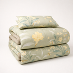 Blanc Cotton Set | Premium Cotton Duvet Cover Set, 4-Piece Soft Breathable Hotel Bedding - Light Beauty
