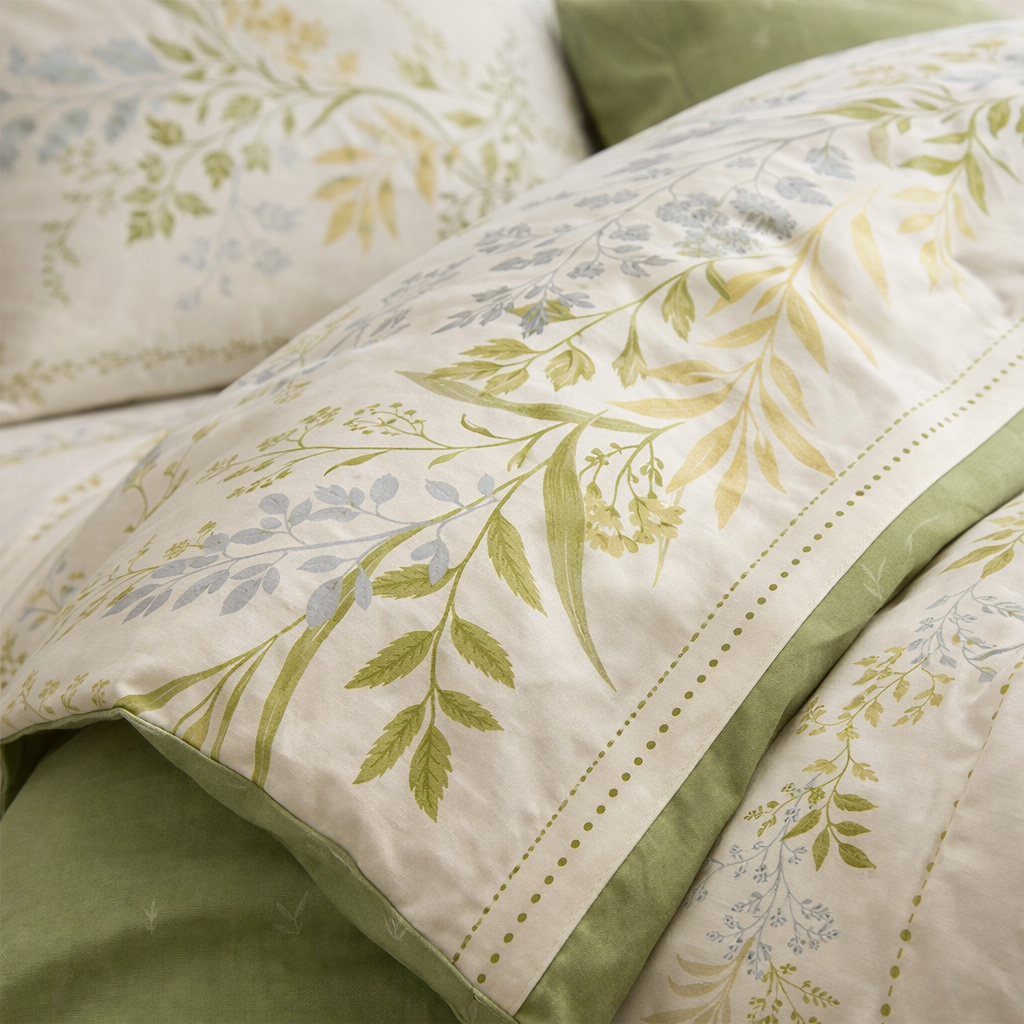 Blanc Cotton Set | Premium Cotton Duvet Cover Set, 4-Piece Soft Breathable Hotel Bedding - Muya Qingfeng