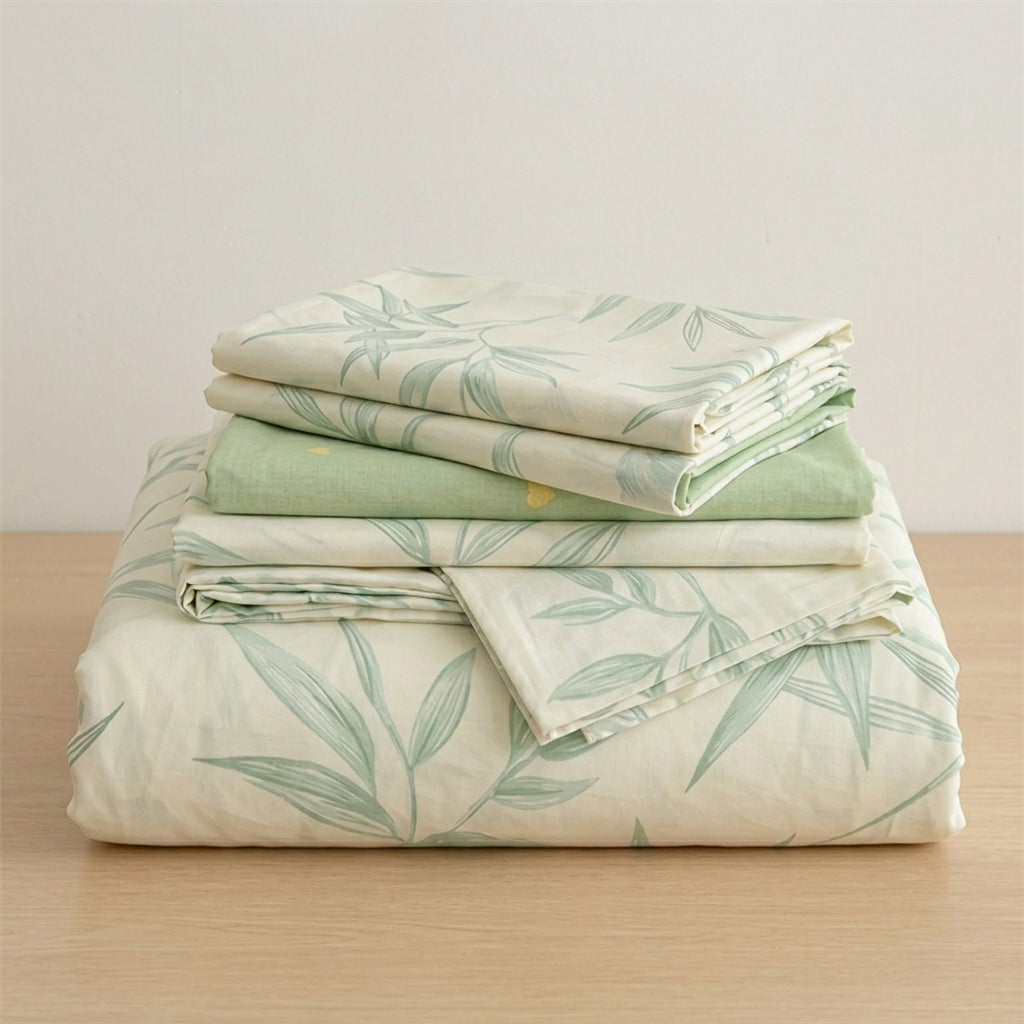 Blanc Cotton Set | Premium Cotton Duvet Cover Set, 4-Piece Soft Breathable Hotel Bedding - Ye Qu