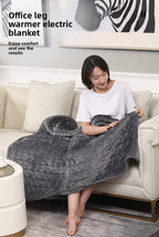 Chaleur Blanket | Heated Electric Blanket - Soft Wool Fabric, 5 Heat Settings, Luxury Warming Throw - Gray Color