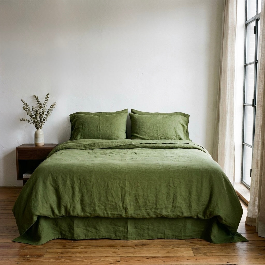 Chambord Linen Set | 100% French Linen Duvet Cover Set - Luxury Washed Linen Bedding
