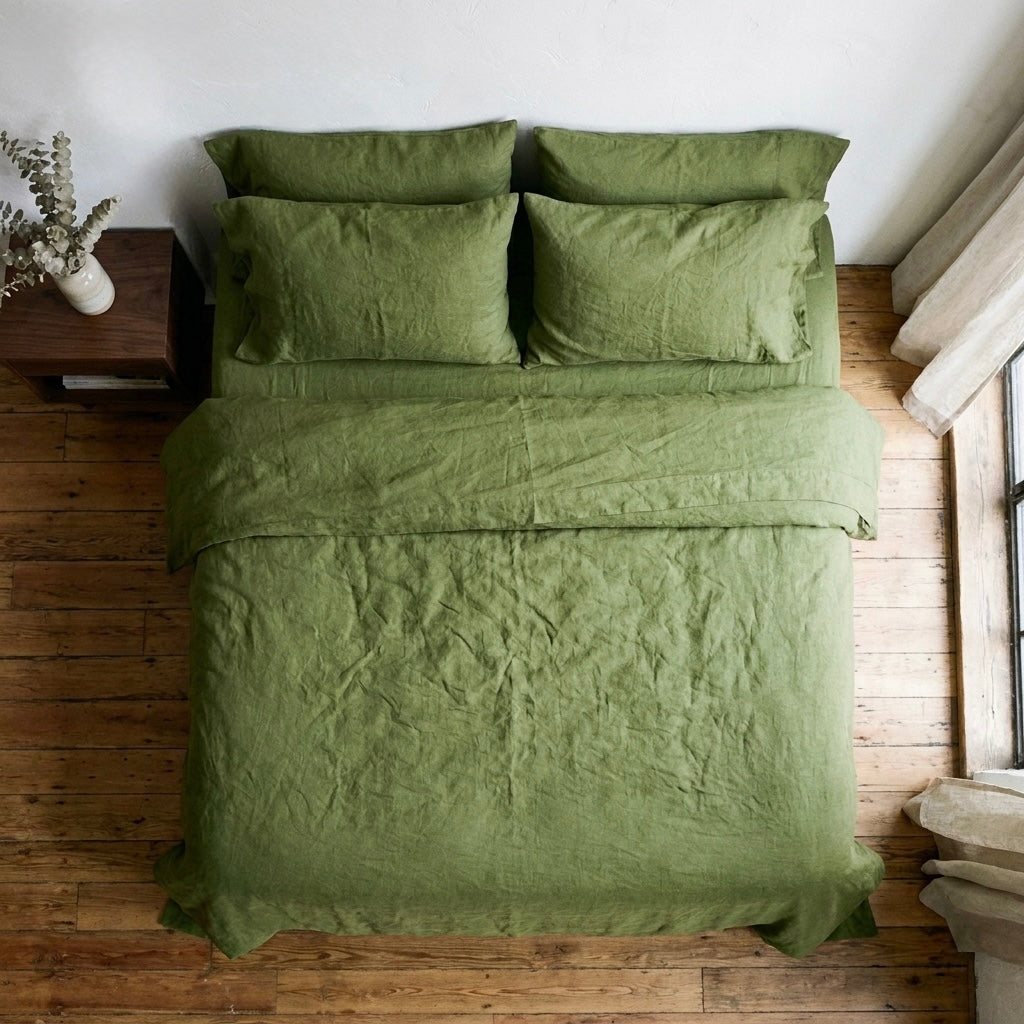 Chambord Linen Set | 100% French Linen Duvet Cover Set - Luxury Washed Linen Bedding