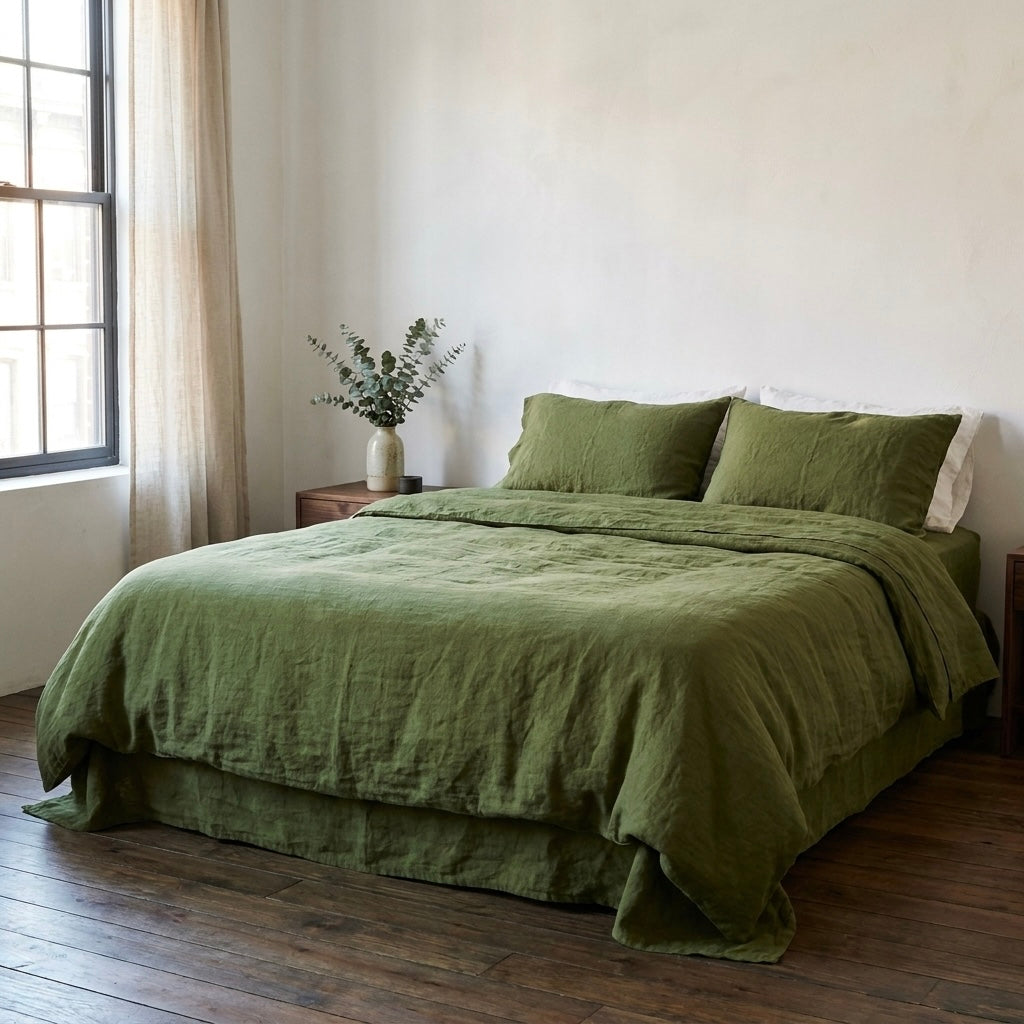 Chambord Linen Set | 100% French Linen Duvet Cover Set - Luxury Washed Linen Bedding
