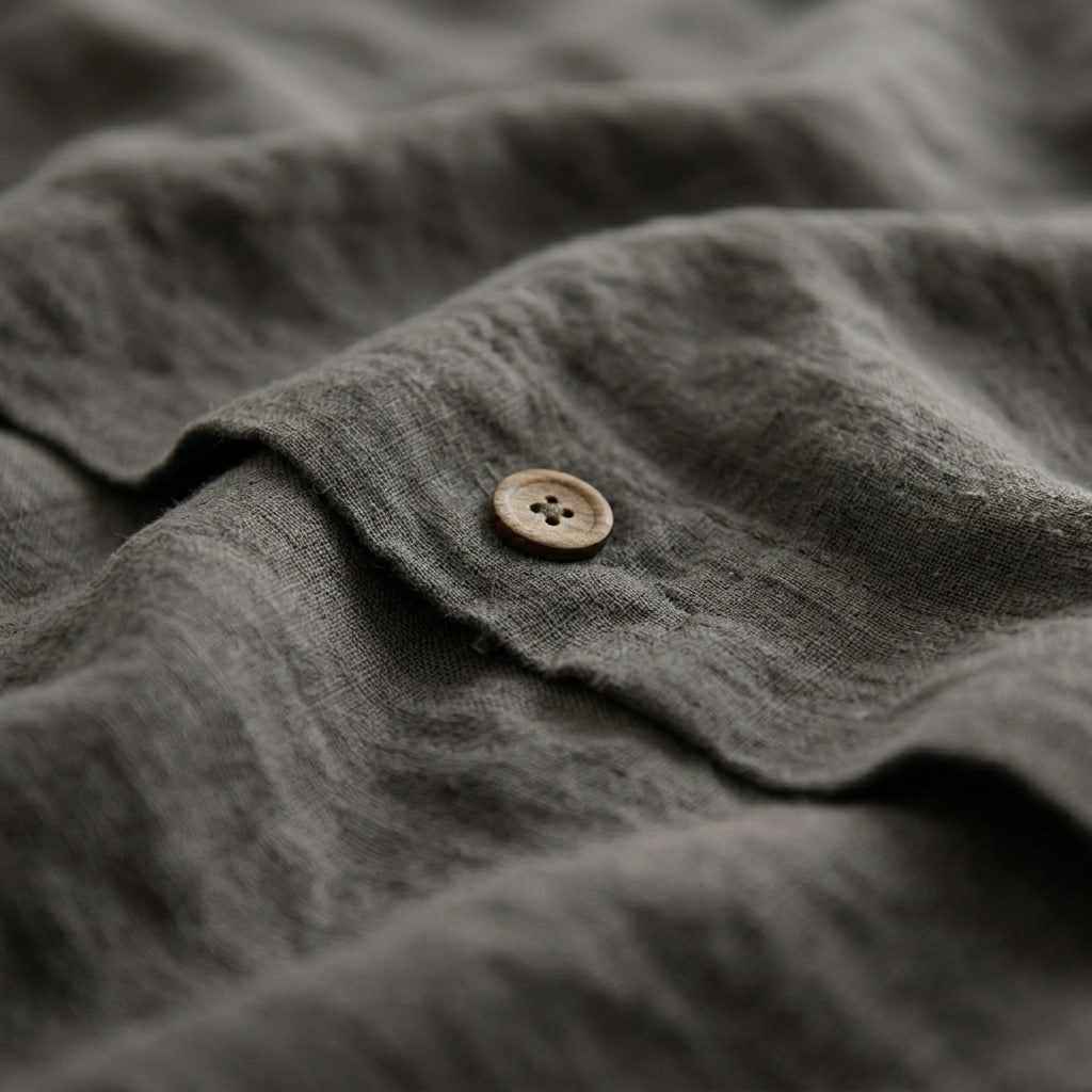 Chambord Linen Set | 100% French Linen Duvet Cover Set - Luxury Washed Linen Bedding - Long Lime