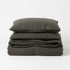 Chambord Linen Set | 100% French Linen Duvet Cover Set - Luxury Washed Linen Bedding - Long Lime