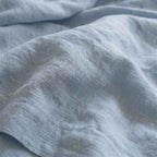 Chambord Linen Set | 100% French Linen Duvet Cover Set - Luxury Washed Linen Bedding - Yarn Dyed Blue Color 