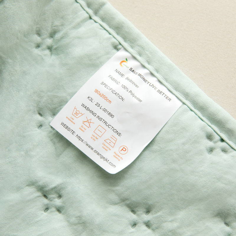 Mistral Quilt | Cooling Summer Comforter - Ultrasonic Quilted Lightweight Breathable Quilt - Bean Green Color
