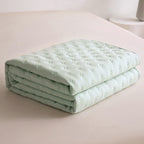 Mistral Quilt | Cooling Summer Comforter - Ultrasonic Quilted Lightweight Breathable Quilt - Bean Green Color