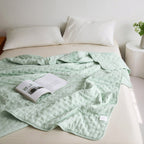 Mistral Quilt | Cooling Summer Comforter - Ultrasonic Quilted Lightweight Breathable Quilt - Bean Green Color