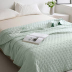 Mistral Quilt | Cooling Summer Comforter - Ultrasonic Quilted Lightweight Breathable Quilt - Bean Green Color