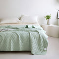 Mistral Quilt | Cooling Summer Comforter - Ultrasonic Quilted Lightweight Breathable Quilt - Bean Green Color