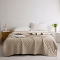Mistral Quilt | Cooling Summer Comforter - Ultrasonic Quilted Lightweight Breathable Quilt - Beige Color