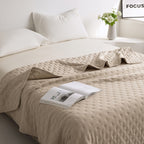 Mistral Quilt | Cooling Summer Comforter - Ultrasonic Quilted Lightweight Breathable Quilt - Beige Color
