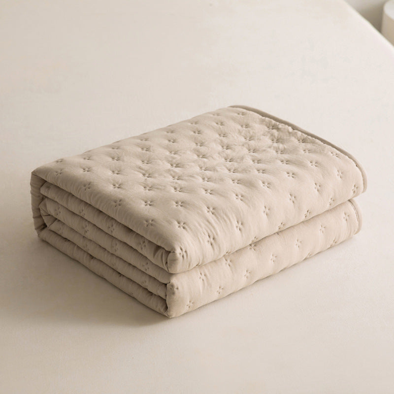 Mistral Quilt | Cooling Summer Comforter - Ultrasonic Quilted Lightweight Breathable Quilt - Beige Color