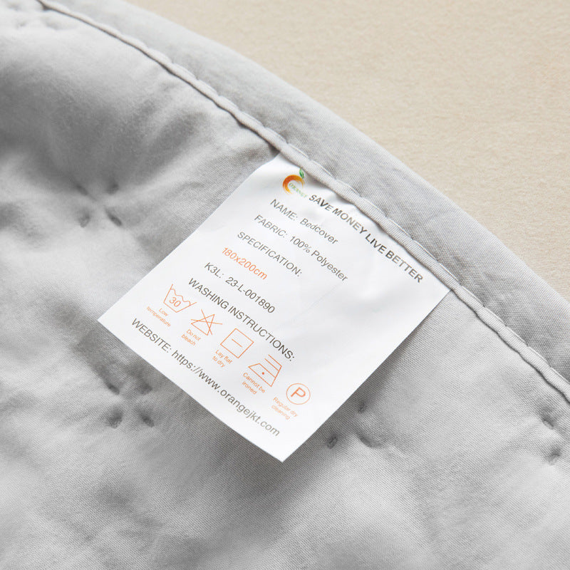 Mistral Quilt | Cooling Summer Comforter - Ultrasonic Quilted Lightweight Breathable Quilt - Light Gray Color