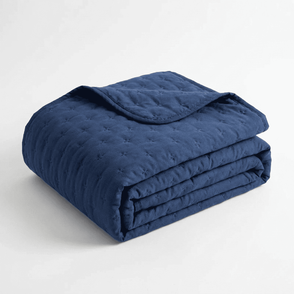 Mistral Quilt | Cooling Summer Comforter - Ultrasonic Quilted Lightweight Breathable Quilt - Navy Blue Color