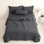 Mistral Quilt | Cooling Summer Comforter - Ultrasonic Quilted Lightweight Breathable Quilt - Dark Gray Color