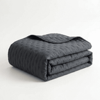 Mistral Quilt | Cooling Summer Comforter - Ultrasonic Quilted Lightweight Breathable Quilt - Dark Gray Color
