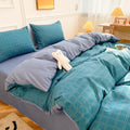 Nori Cotton Set | Japanese Style Washed Cotton Duvet Cover, Button Closure Bedding Set - Baolange