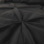 Ruelle Ruffle Set | Korean Style Ruffled Duvet Cover - Brushed Microfiber Bedding Set - Black Color