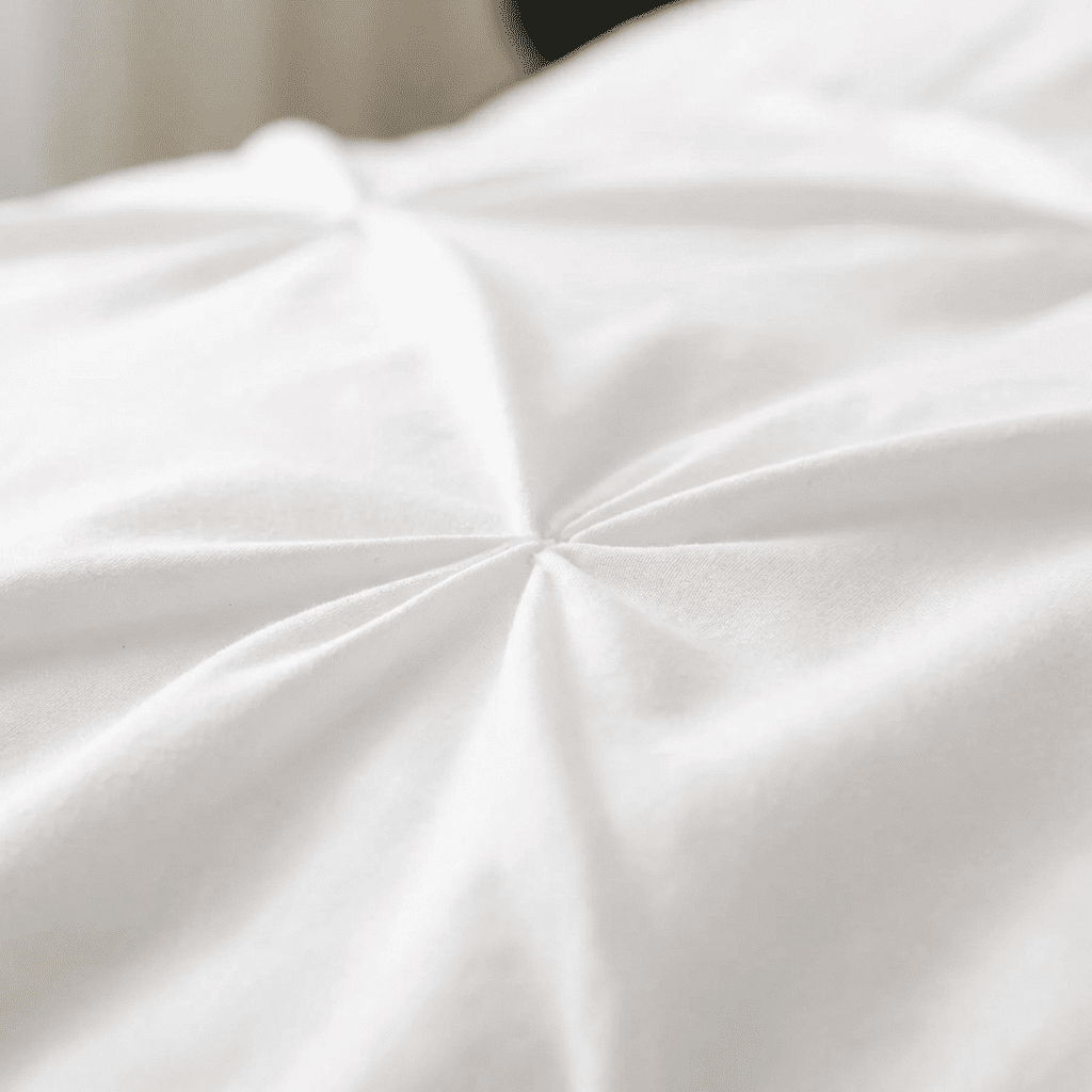Ruelle Ruffle Set | Korean Style Ruffled Duvet Cover - Brushed Microfiber Bedding Set - White Color