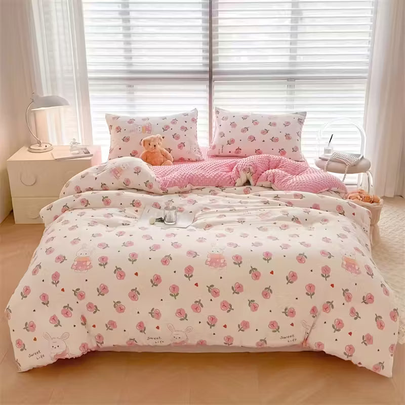 Soja Quilt | Soybean Fiber Cooling Comforter - Sustainable Bedding, Silky Breathable Summer Quilt - Manta Rose