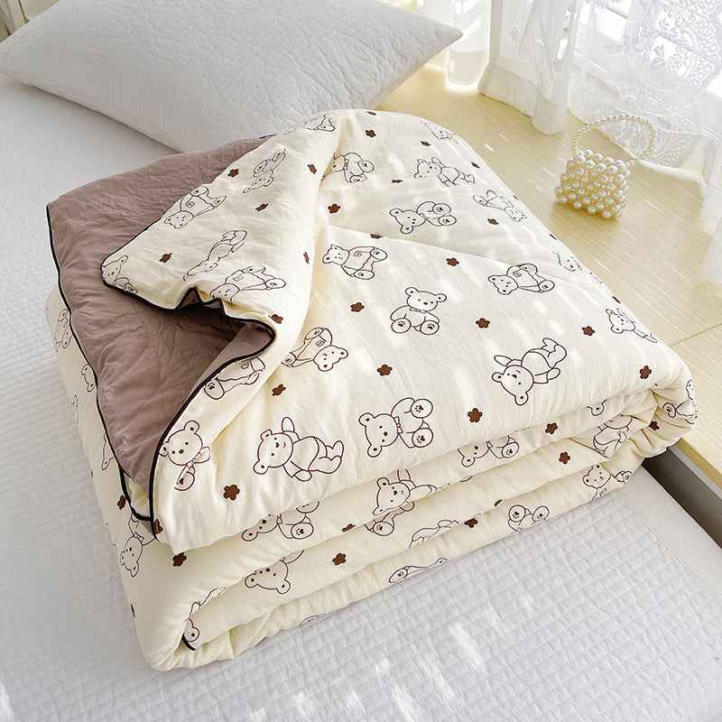 Soja Quilt | Soybean Fiber Cooling Comforter, Sustainable Bedding, Silky Breathable Summer Quilt - Dean Bear