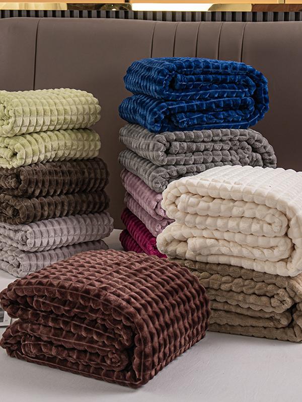 Velour Throw | Rabbit Fleece Throw Blanket - Double-Sided Plush Warm Throw, Luxury Layering Blanket