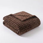 Velour Throw | Rabbit Fleece Throw Blanket - Double-Sided Plush Warm Throw, Luxury Layering Blanket - Dark Brown Color