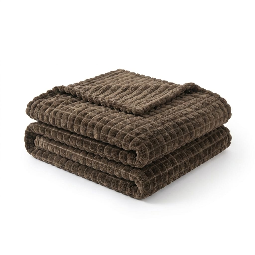 Velour Throw | Rabbit Fleece Throw Blanket - Double-Sided Plush Warm Throw, Luxury Layering Blanket - Dark Gray Color
