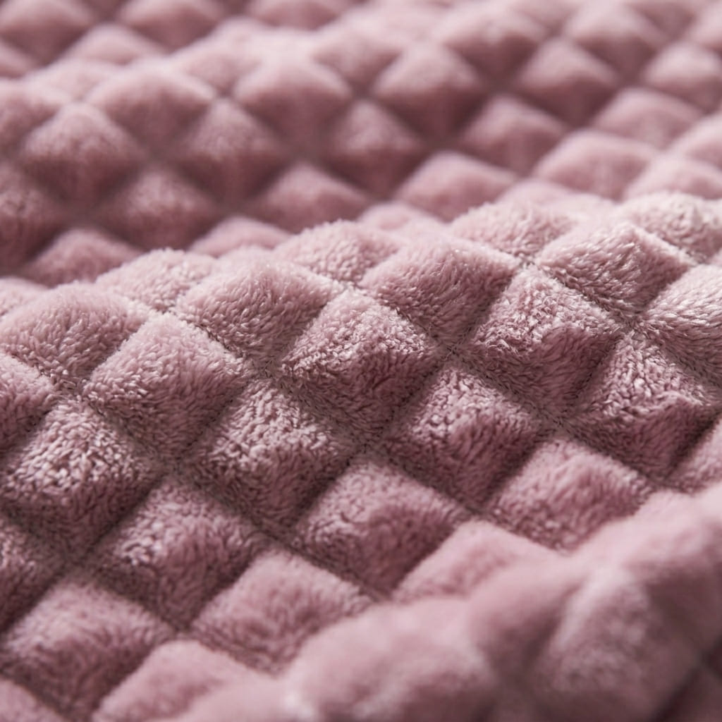 Velour Throw | Rabbit Fleece Throw Blanket - Double-Sided Plush Warm Throw, Luxury Layering Blanket - Pink Color