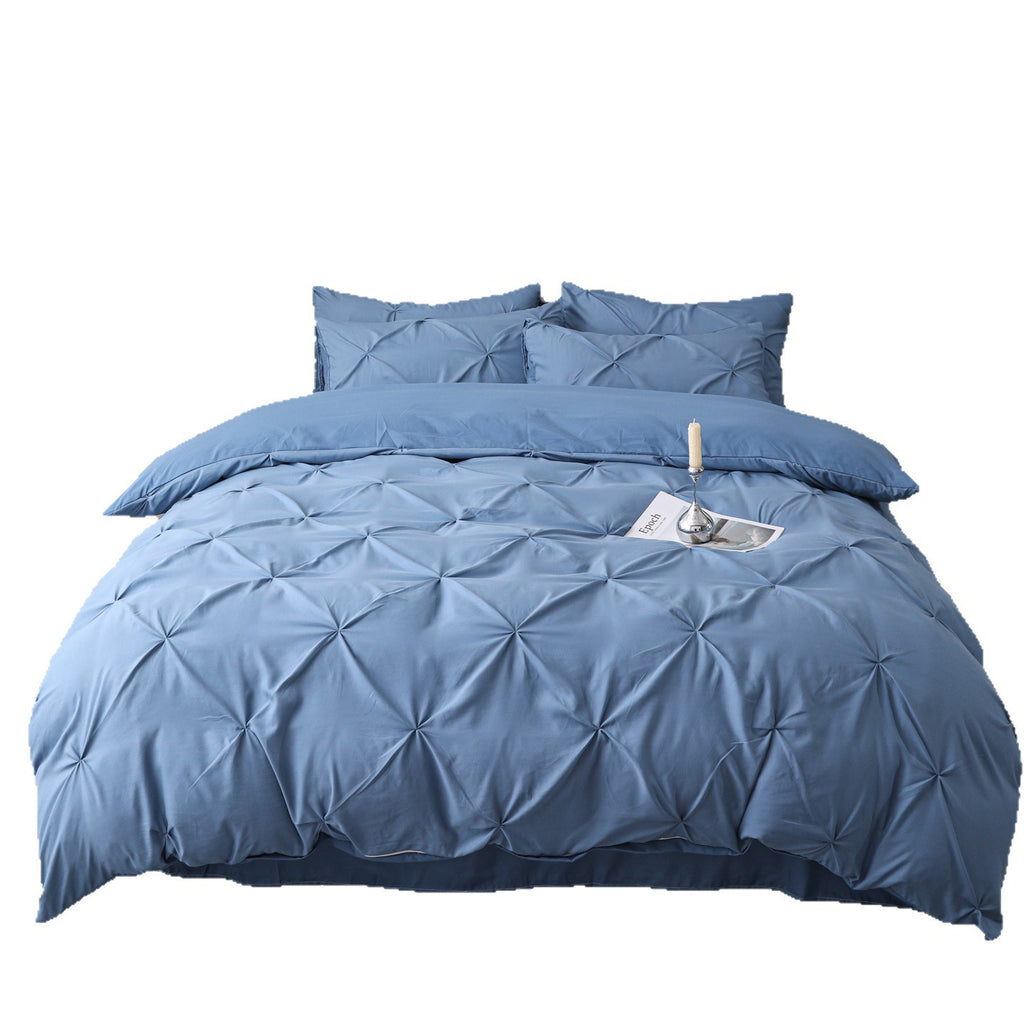 Thickened Ruffled Korean Style Brushed Microfiber Bedding Duvet Cover Set