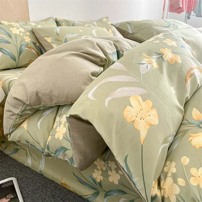 Cotton Bedding Set - Soft Breathable Premium 4-Piece Bed Sheet Set