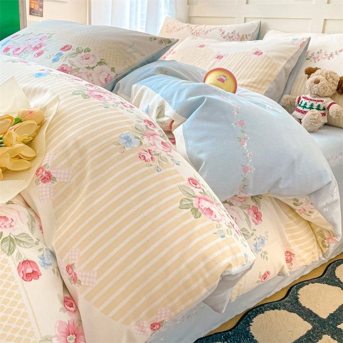 Cotton Bedding Set - Soft Breathable Premium 4-Piece Bed Sheet Set