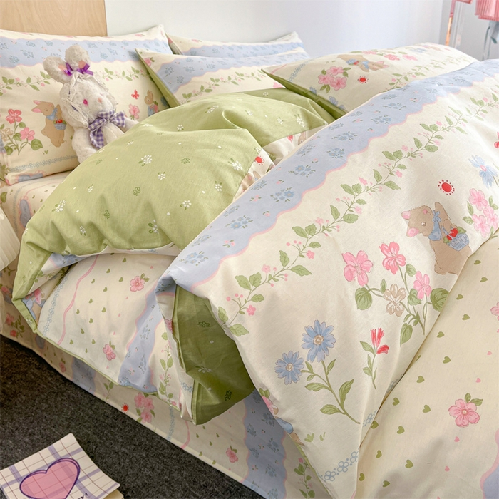 Cotton Bedding Set - Soft Breathable Premium 4-Piece Bed Sheet Set